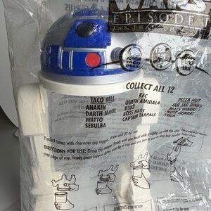 Star Wars Episode I R2-D2 Cup Topper Sealed 1999 Taco Bell/KFC Promo – NIP